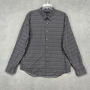 John Varvatos Shirt Mens XL‎ Floral Pattern Button Up Long Sleeve Casual Dress